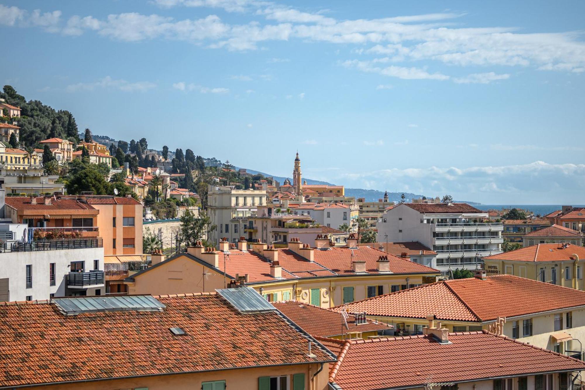 'L'Alicante Proche' Gare, Terrasse, Vue Mer Ментона Екстериор снимка